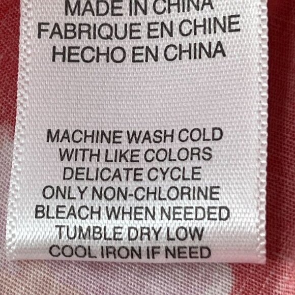 WAYF Halter Top Tank Size XL Tie Front Red Pink Flowers Summer Vacation New - Picture 10 of 11